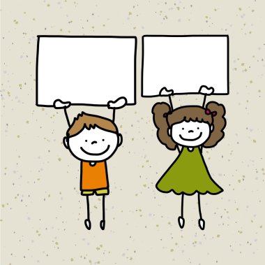 mesaj panosu çocuklarla