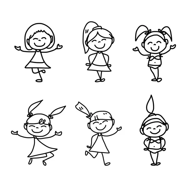Kreslený šťastné děti — Stockový vektor
