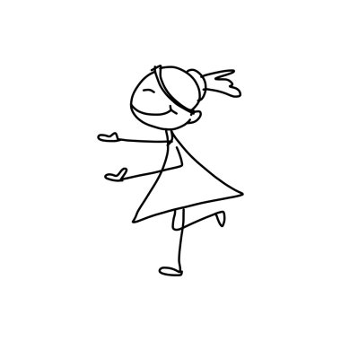 karikatür mutlu çocuk