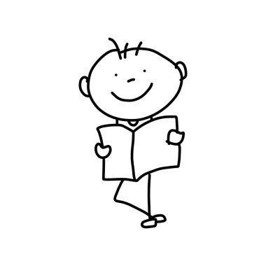 El çizimi mutlu çocuk.