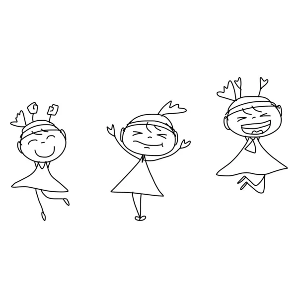 Karikatür mutlu çocuklar — стоковий вектор