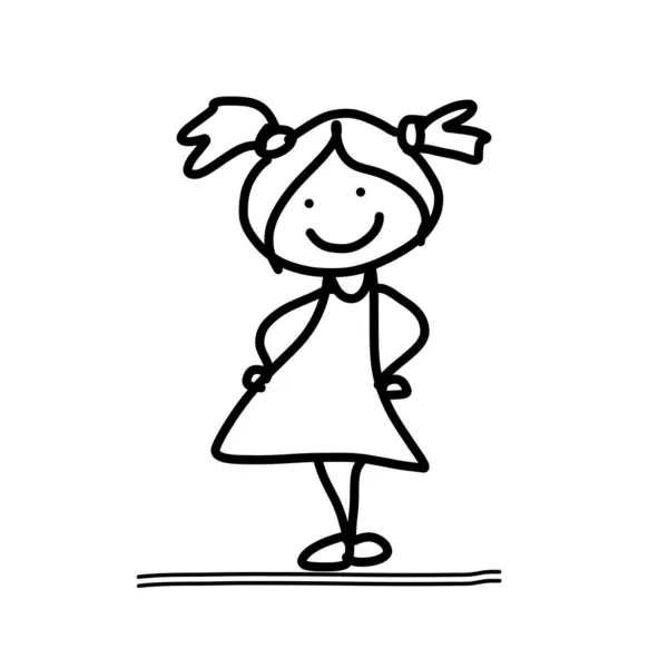 Dibujos animados niño feliz — Vector de stock