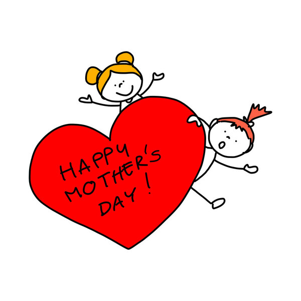 Концепция Дня матери мультфильма
