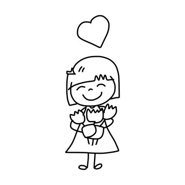 El çizimi mutlu çocuklar.