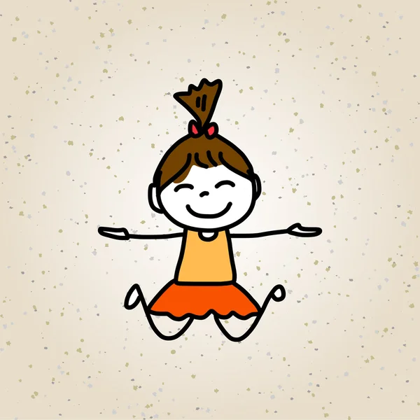 Desene animate personaj fericit copii — Vector de stoc