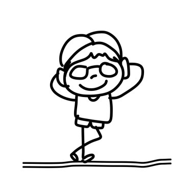 mutlu çocuklar çizim el