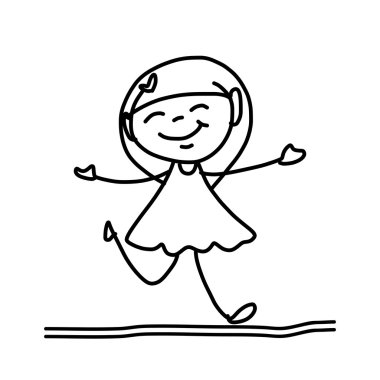 mutlu çocuklar çizim el