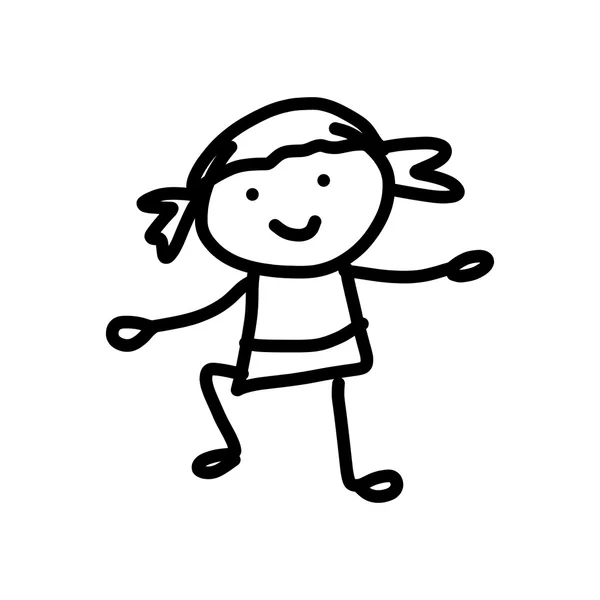 Hand Drawing Doodle Cartoon character Happy. Stick Figure Happy Jumping  Celebrating 25018271 Vector Art at Vecteezy