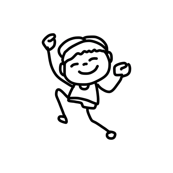 Desenhos animados crianças felizes jogando —  Vetores de Stock