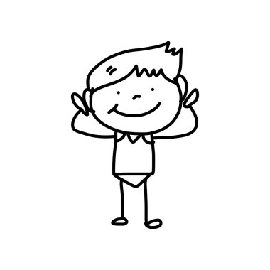 karikatür mutlu çocuklar oynarken