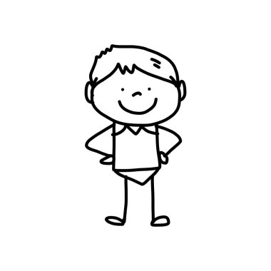 karikatür mutlu çocuklar oynarken