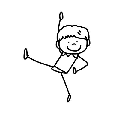 karikatür mutlu çocuklar oynarken