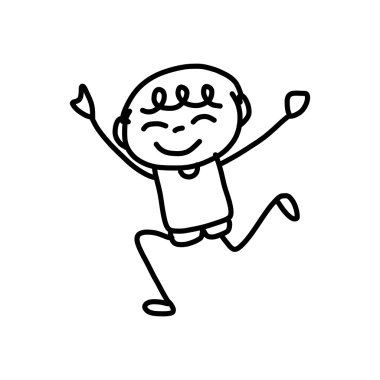 El çizimi mutlu çocuklar.