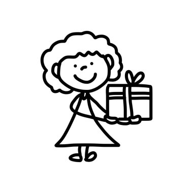 elle çizim karikatür doğum günü