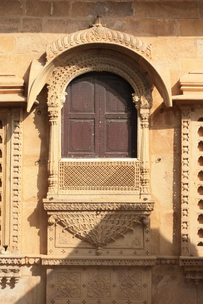 Escultura em pedra em jaisalmer fort rajasthan índia — Fotografia de Stock