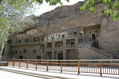 Mogao grottoes in Dunhuang China clipart