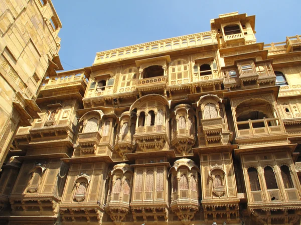 Detalhe da arquitetura de patwa haveli — Fotografia de Stock