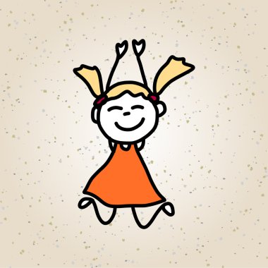 karikatür mutlu çocuklar oynarken