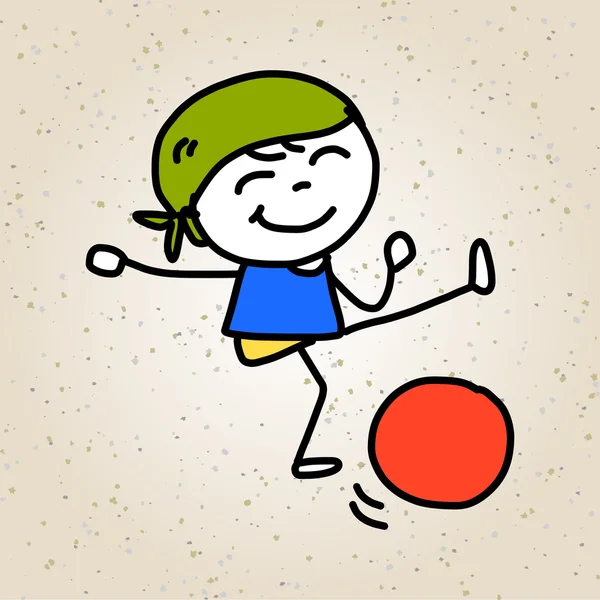 Cartoon glückliche Kinder beim Spielen — Stockvektor