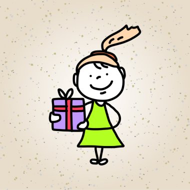 elle çizim karikatür doğum günü