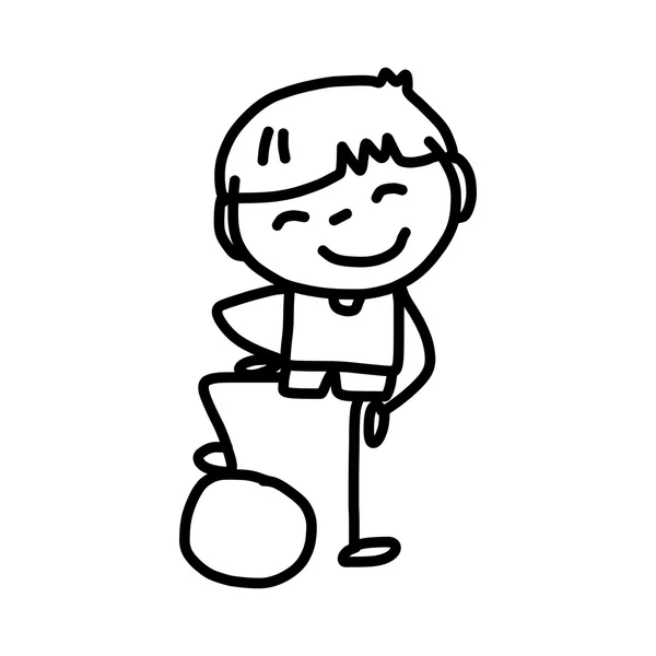 Zeichentrickfigur glücklicher Junge — Stockvektor
