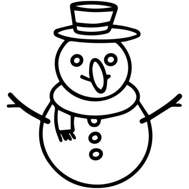 Sevimli Noel karalaması çizilmiş el çizimi