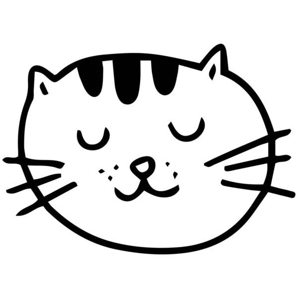 かわいいトラの顔 野生動物 かわいい猫 子猫イラスト — ストックベクタ