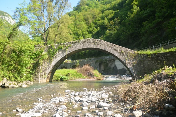 Clanezzo Medieval bridges — Stock Photo, Image