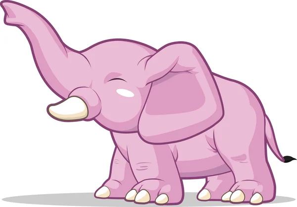 Olifant verhogen van de romp — Stockvector