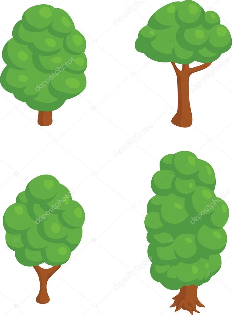 Set of 4 Isometric Trees