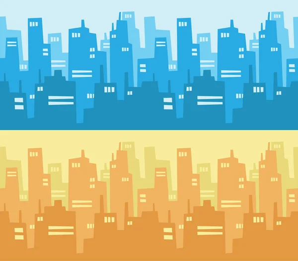 城市的摩天大楼的轮廓背景 — 图库矢量图片