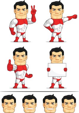 süper kahraman özelleştirilebilir maskot 3