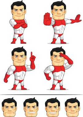 süper kahraman özelleştirilebilir maskot 4