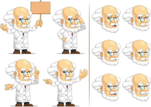 Scientist or Professor Customizable Mascot 8 — Stock Vector