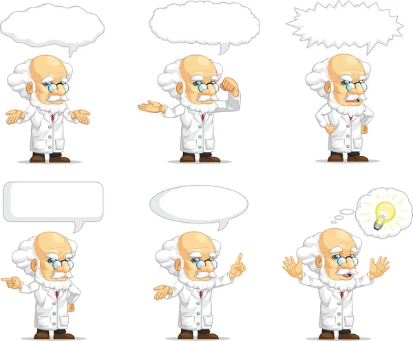 bilim adamı ya da Profesör özelleştirilebilir maskot 15