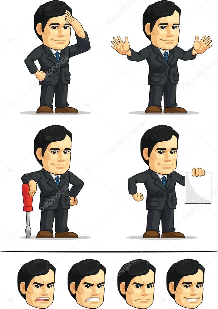Businessman or Office Executive Customizable Mascot 9