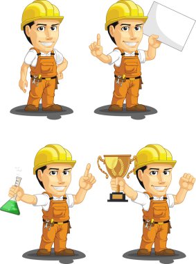 Industrial Construction Worker Customizable Mascot 5