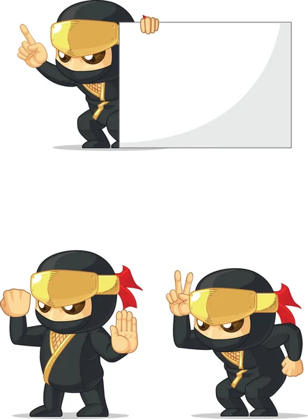 Ninja Mascote Personalizável 3 —  Vetores de Stock