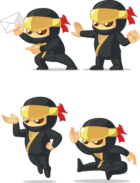 Ninja Customizable Mascot 8 — Stock Vector