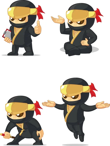 Ninja özelleştirilebilir maskot 10