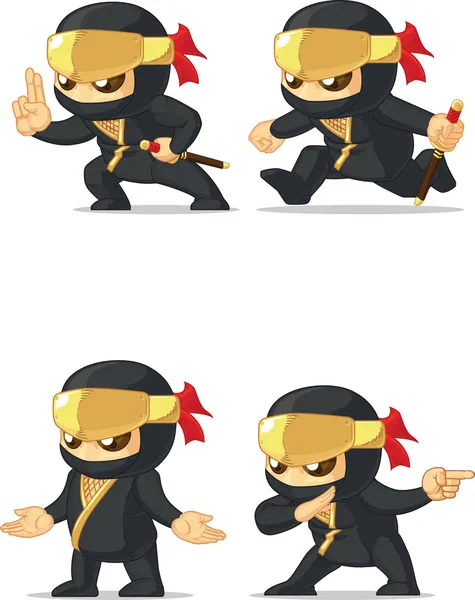 Ninja Customizable Mascot 15 — Stock Vector