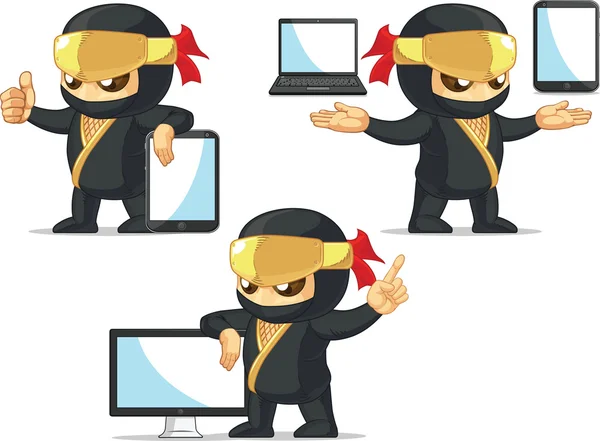 Ninja özelleştirilebilir maskot 19
