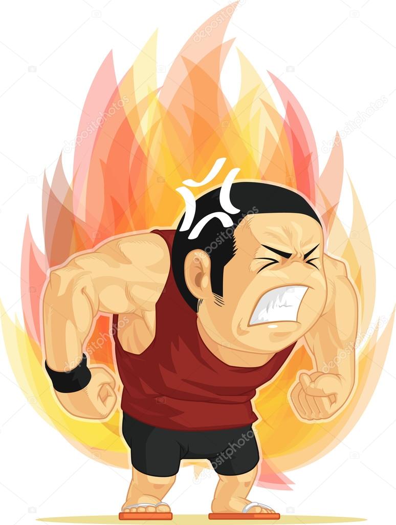 Cartoon of Angry Man