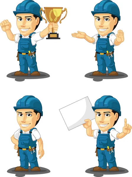 技术员或修理工可定制吉祥物 5 — 图库矢量图片