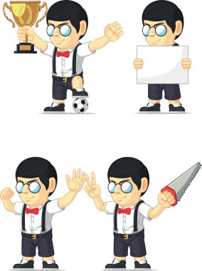 İnek çocuk özelleştirilebilir maskot 3