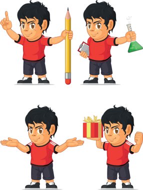 mascote customizável do menino futebol 8
