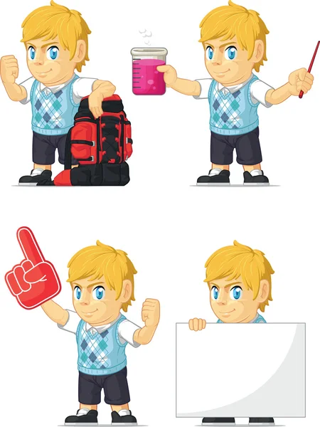Rubia Rich Boy Personalizable Mascota 11 — Vector de stock