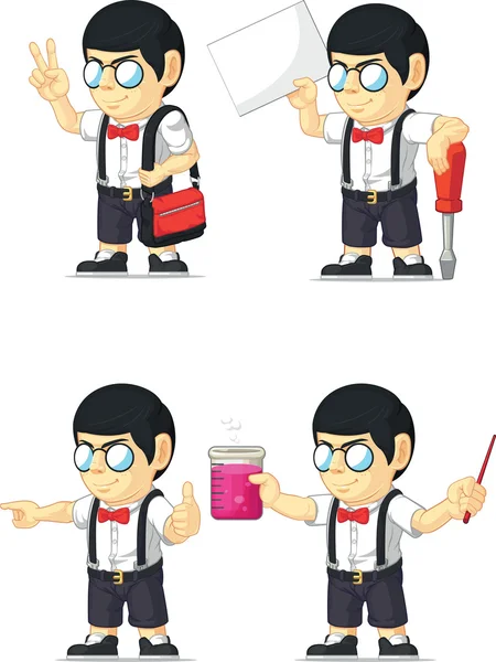 Mascotte personnalisable Nerd Boy 10 — Image vectorielle