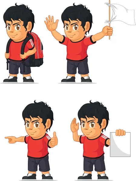 Soccer Boy Mascote Personalizável 12 — Vetor de Stock