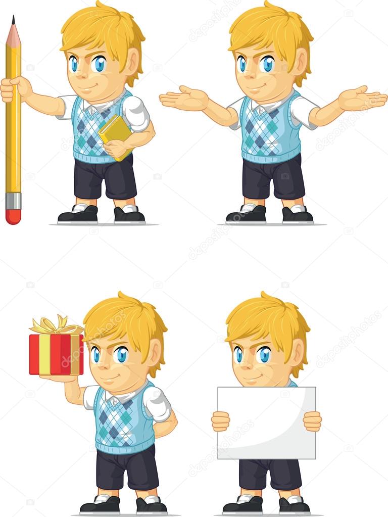 Blonde Rich Boy Customizable Mascot